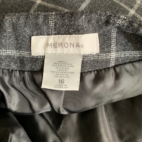 Merona Wool Blend Mini Skirt Sz 16 Lined Career - Picture 2 of 6
